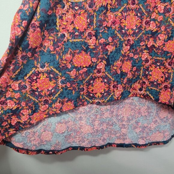 Lularoe Irma Shirt Top Womens 3XL Floral Pink Red Comfortable Casual Classic NWT - Picture 4 of 7